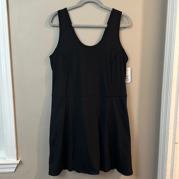 NWT Xersion Black Athletic Tank Dress XL - Picture 1 of 7
